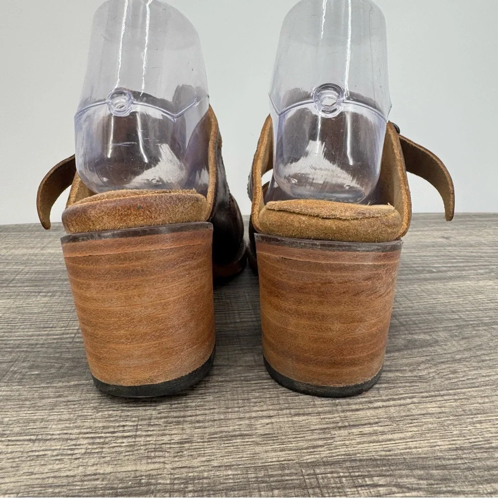 Freebird by Steven Women Leather Caprice Boho Adjustable Straps Block Heel - Picture 9 of 15